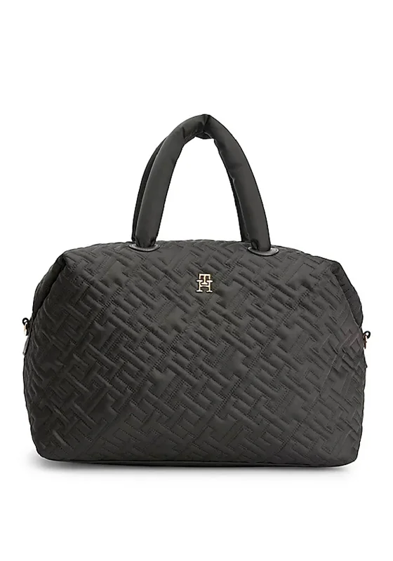 Linen Tote Bag in Natural Beige with Braided Details for a Rustic Summer EnsembleTommy Hilfiger Flow Weekender Grab Bag, Black Linen Tote Bag in Natural Beige with Braided Details for a Rustic Summer EnsembleTommy Hilfiger Flow Weekender Grab Bag, Black