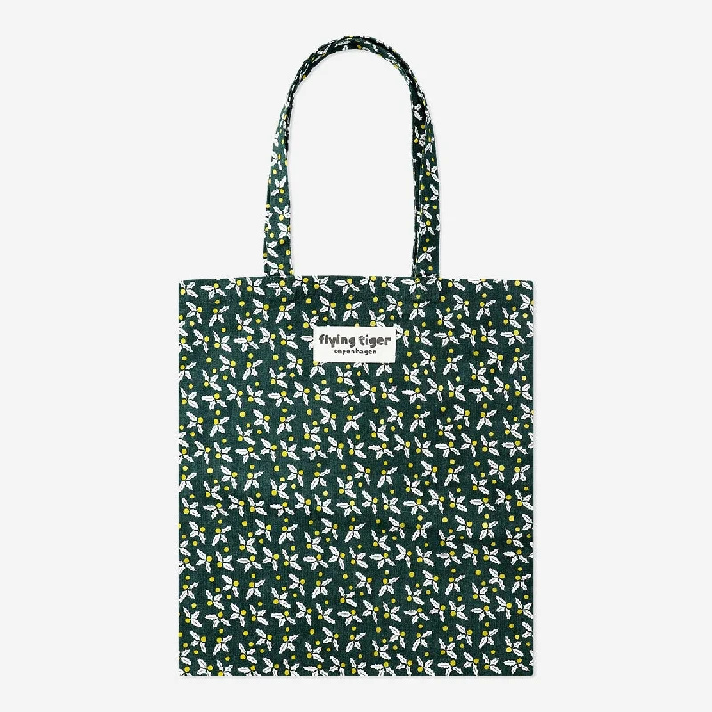 Waterproof Tote Bag in Yellow for Outdoor Activities in Wet WeatherTote bag with holly print Waterproof Tote Bag in Yellow for Outdoor Activities in Wet WeatherTote bag with holly print