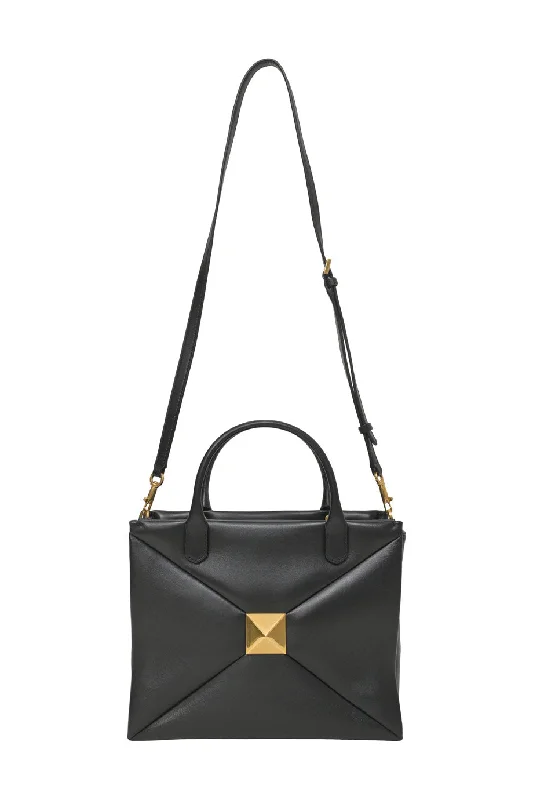Small Vegan Leather Tote Bag in Blush Pink with Gold - Tone Hardware for a Feminine and Stylish Accessory[WB6805] Valentino Garavani | Tote Bag