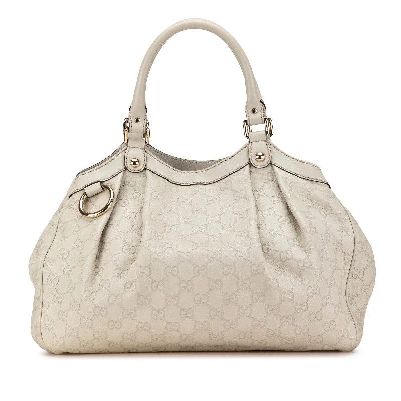 Large Capacity Genuine Leather Women's Tote Bag in Black for Work and CommutingWhite Gucci Guccissima Sukey Tote Large Capacity Genuine Leather Women's Tote Bag in Black for Work and CommutingWhite Gucci Guccissima Sukey Tote