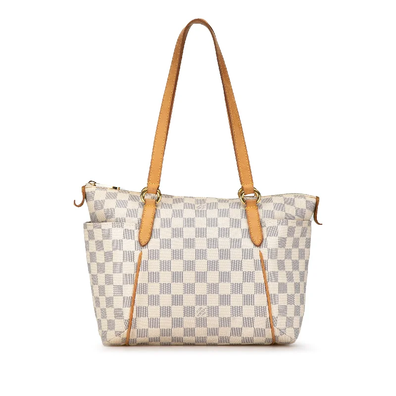 Women's Tote Bag with Magnetic Closure in Orange for Easy Access on the GoWhite Louis Vuitton Damier Azur Totally PM Tote Bag
