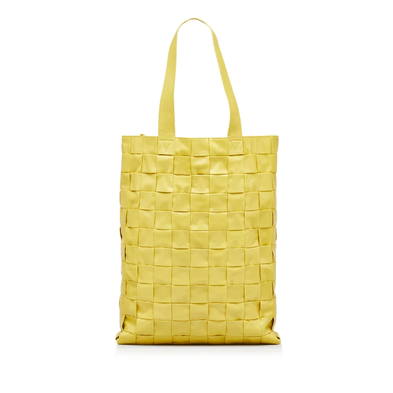 Women's Tote Bag with Detachable Pouch in Purple for Added ConvenienceYellow Bottega Veneta Maxi Nappa Intrecciato Cassette Tote