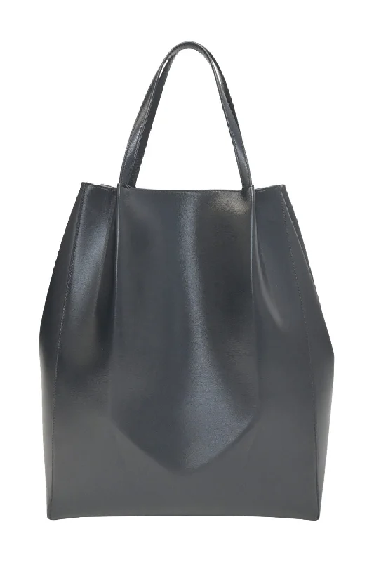 Vegan Leather Shoulder Bag in Gray for Ethical Fashion Lovers[WB6436] Alaïa | Shopper
