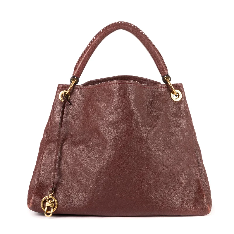 Women's Shoulder Bag with Floral Embroidery in Purple for Spring WalksArtsy MM