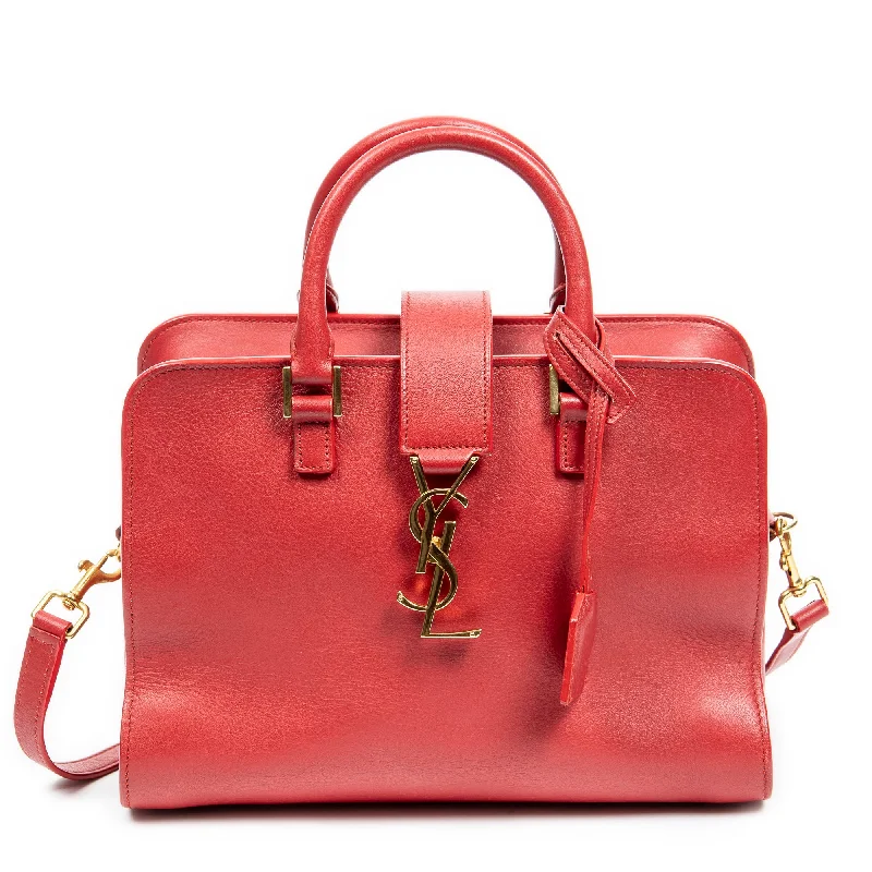 Printed Silk Shoulder Bag in Red for a Pop of ColorBaby Monogram Cabas