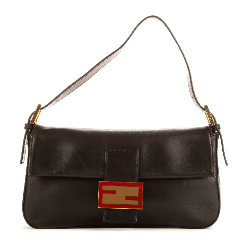 Embroidered Denim Shoulder Bag in Blue for a Vintage VibeBaguette