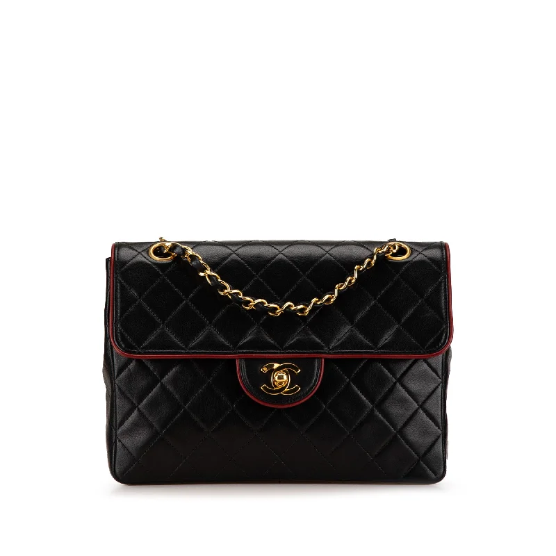 Women's Shoulder Bag with Floral Embroidery in Purple for Spring WalksBlack Chanel CC Bicolor Quilted Lambskin Single Flap Shoulder Bag Women's Shoulder Bag with Floral Embroidery in Purple for Spring WalksBlack Chanel CC Bicolor Quilted Lambskin Single Flap Shoulder Bag