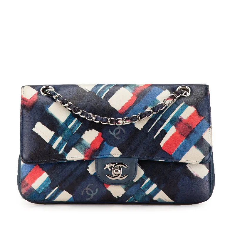 Women's Shoulder Bag with Zippered Pockets in Orange for SafetyBlue Chanel Medium Classic Lambskin Airlines Double Flap Shoulder Bag
