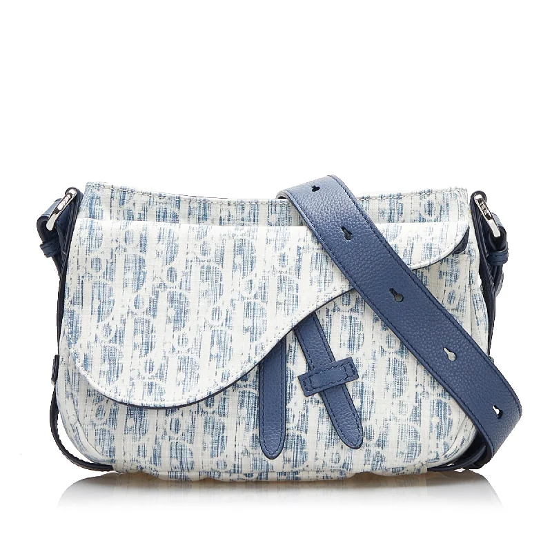 Shoulder Bag with Geometric Pattern in Multicolor for a Contemporary StyleBlue Dior Mini Oblique Kasuri Saddle Soft Bag Satchel
