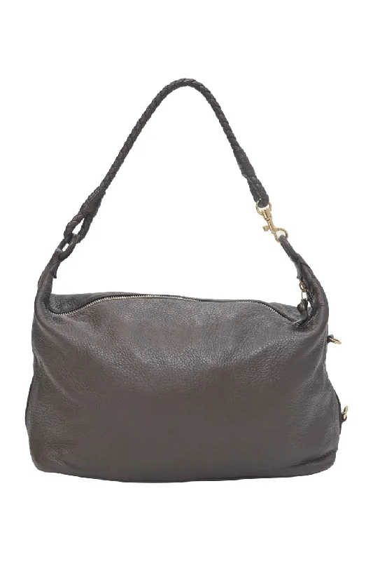 Leather Shoulder Bag with Magnetic Closure in Black for Quick Access[WB6257] Bottega Veneta | Shoulder Bag