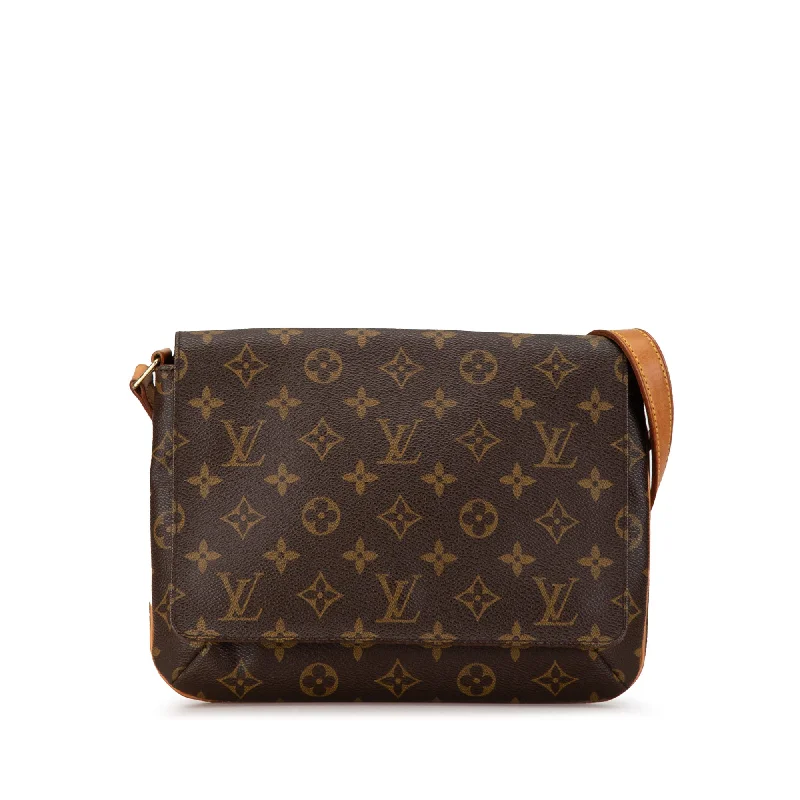 Vegan Leather Shoulder Bag in Gray for Ethical Fashion LoversBrown Louis Vuitton Monogram Musette Tango Short Strap Shoulder Bag