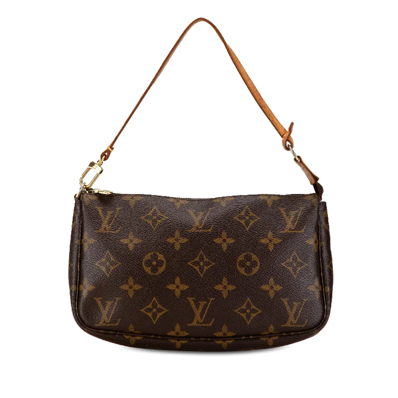 Metallic Shoulder Bag in Gold for Special OccasionsBrown Louis Vuitton Monogram Pochette Accessoires Shoulder Bag