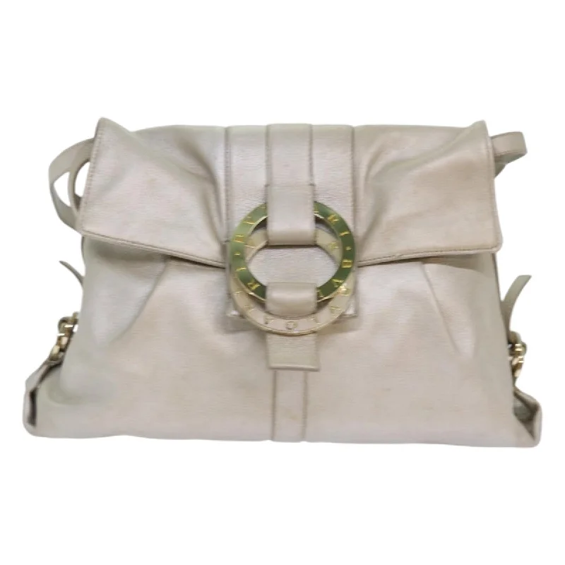 Vegan Leather Shoulder Bag in Gray for Ethical Fashion LoversBulgari Chandra Leather Shoulder Bag (Pre-Owned) Vegan Leather Shoulder Bag in Gray for Ethical Fashion LoversBulgari Chandra Leather Shoulder Bag (Pre-Owned)