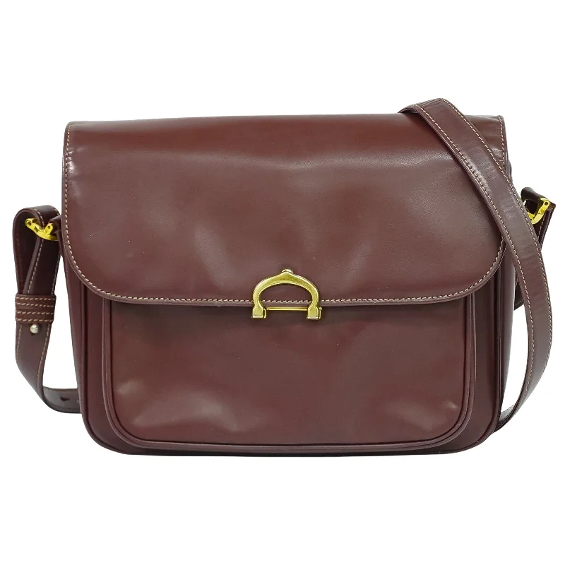 Women's Large Leather Shoulder Bag in Brown with Multiple Compartments for WorkCartier Must De Cartier  Leather Shoulder Bag (Pre-Owned)