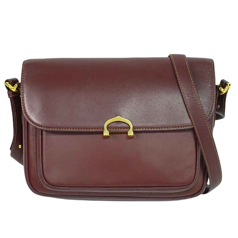Women's Canvas Shoulder Bag in Navy with Striped Pattern for Beach TripsCartier Must De Cartier Leather Shoulder Bag (Pre-Owned) Women's Canvas Shoulder Bag in Navy with Striped Pattern for Beach TripsCartier Must De Cartier Leather Shoulder Bag (Pre-Owned)