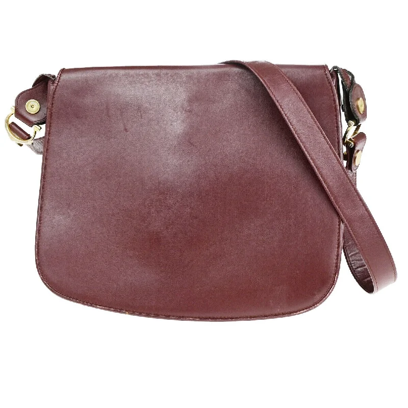 Women's Shoulder Bag with Zippered Pockets in Orange for SafetyCartier Must De Cartier Leather Shoulder Bag (Pre-Owned) Women's Shoulder Bag with Zippered Pockets in Orange for SafetyCartier Must De Cartier Leather Shoulder Bag (Pre-Owned)