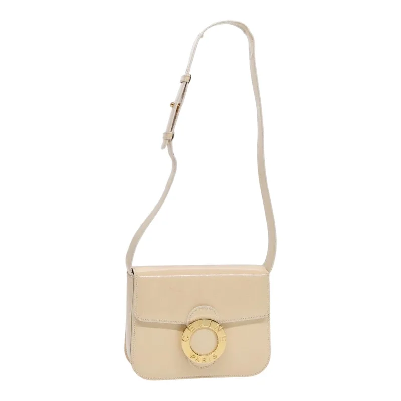 Women's Shoulder Bag with Faux Fur Strap in White for Winter StyleCéline Ring Synthetic Shoulder Bag (Pre-Owned) Women's Shoulder Bag with Faux Fur Strap in White for Winter StyleCéline Ring Synthetic Shoulder Bag (Pre-Owned)
