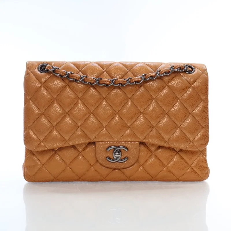 Metallic Shoulder Bag in Gold for Special OccasionsChanel Classic Flap Jumbo Bronze Caviar