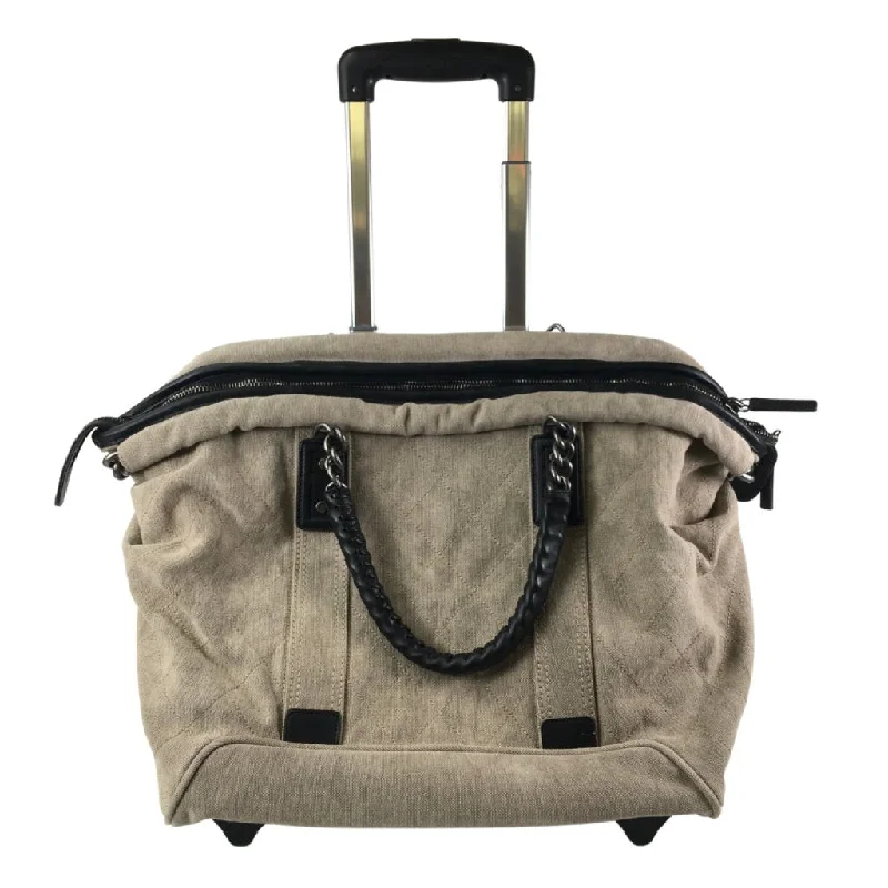 Quilted Shoulder Bag in Cream for a Classic and Elegant LookChanel Limited Edition Luggage Beige Canvas