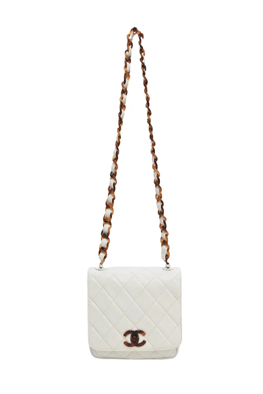 Women's Shoulder Bag with Faux Fur Strap in White for Winter Style[WB5703] Chanel | Cross-Body Bag