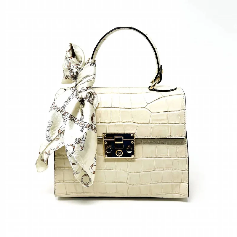 Shoulder Bag with Geometric Pattern in Multicolor for a Contemporary StyleCharlene Handbag In Cream