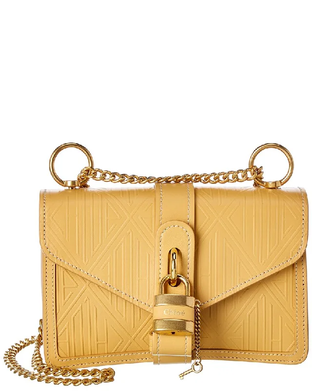 Women's Shoulder Bag with Fringe Details in Brown for a Bohemian StyleChloe Aby Chain Leather Shoulder Bag