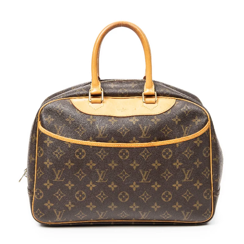 Canvas and Leather Combo Shoulder Bag in Tan for a Rustic LookDeauville