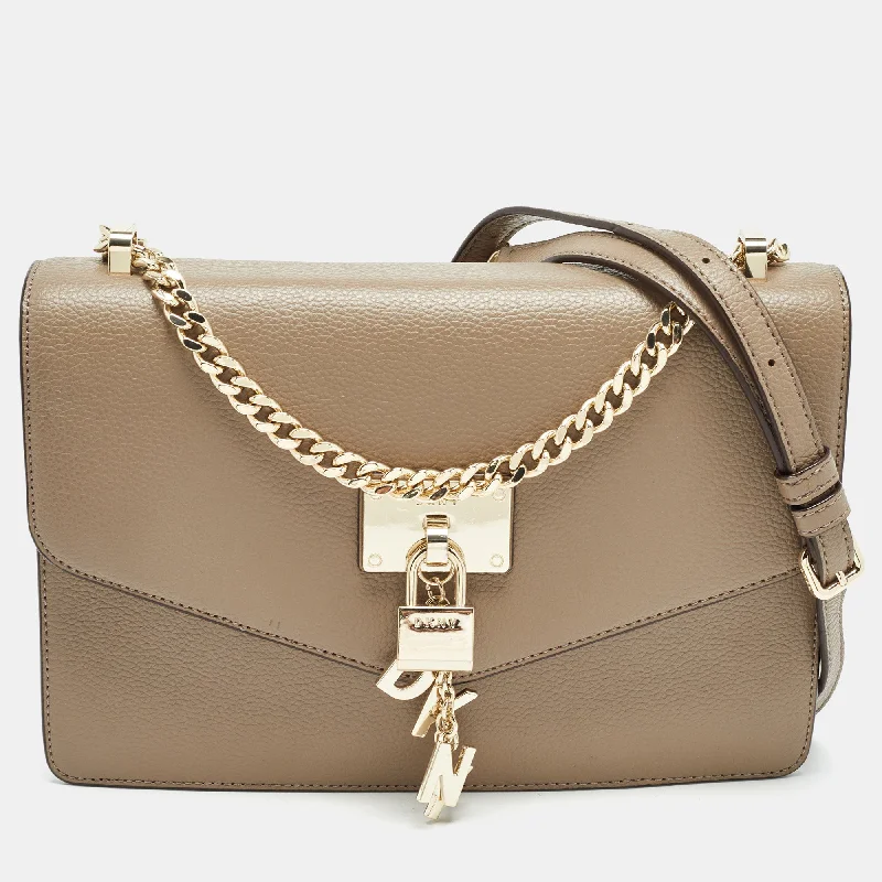 Women's Shoulder Bag with Adjustable Strap in Pink for ComfortDkny Dark Beige Leather Elissa Flap Shoulder Bag Women's Shoulder Bag with Adjustable Strap in Pink for ComfortDkny Dark Beige Leather Elissa Flap Shoulder Bag