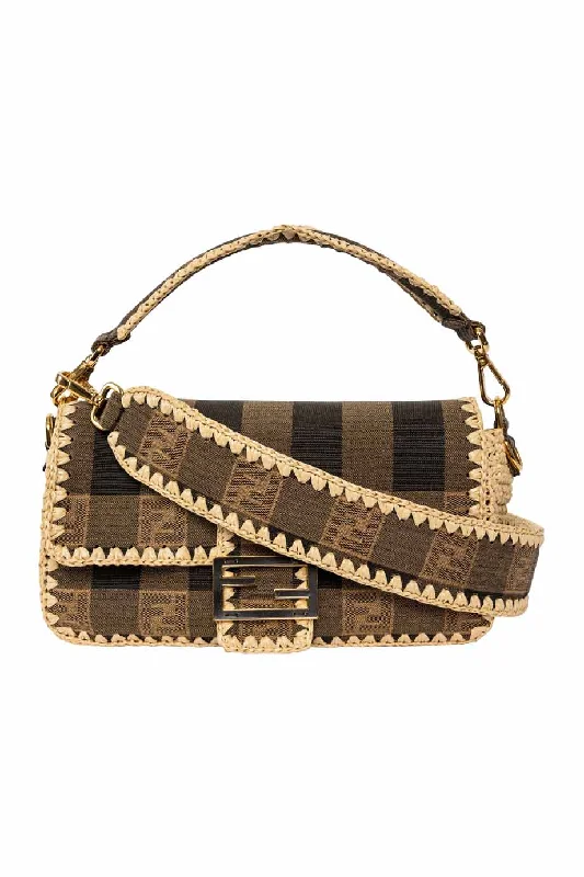 Women's Shoulder Bag with Fringe Details in Brown for a Bohemian Style[WB6339] Fendi | Shoulder Bag