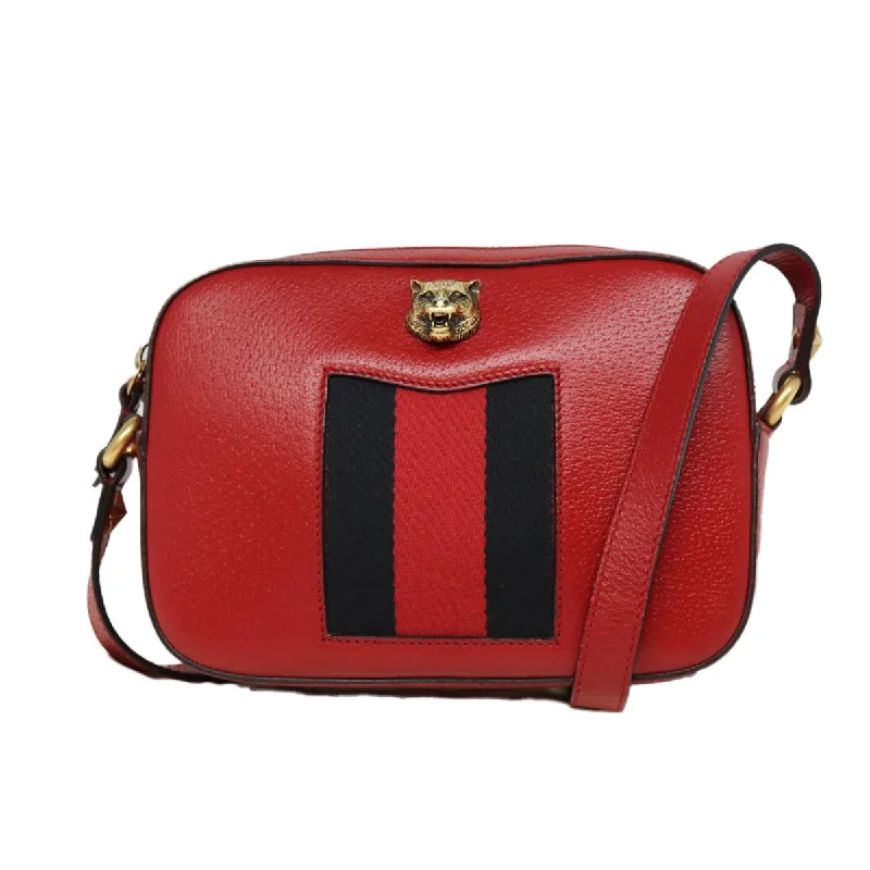 Pvc Shoulder Bag in Clear with Glitter for a Fun and Modern LookGucci Animalier  Leather Shoulder Bag (Pre-Owned)