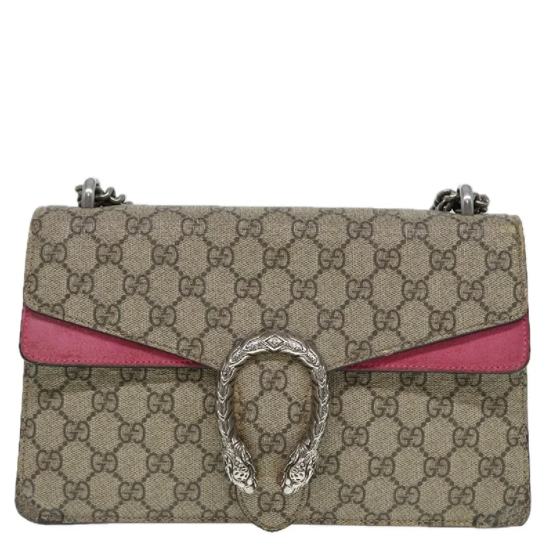 Women's Canvas Shoulder Bag in Navy with Striped Pattern for Beach TripsGucci Dionysus  Canvas Shoulder Bag (Pre-Owned)