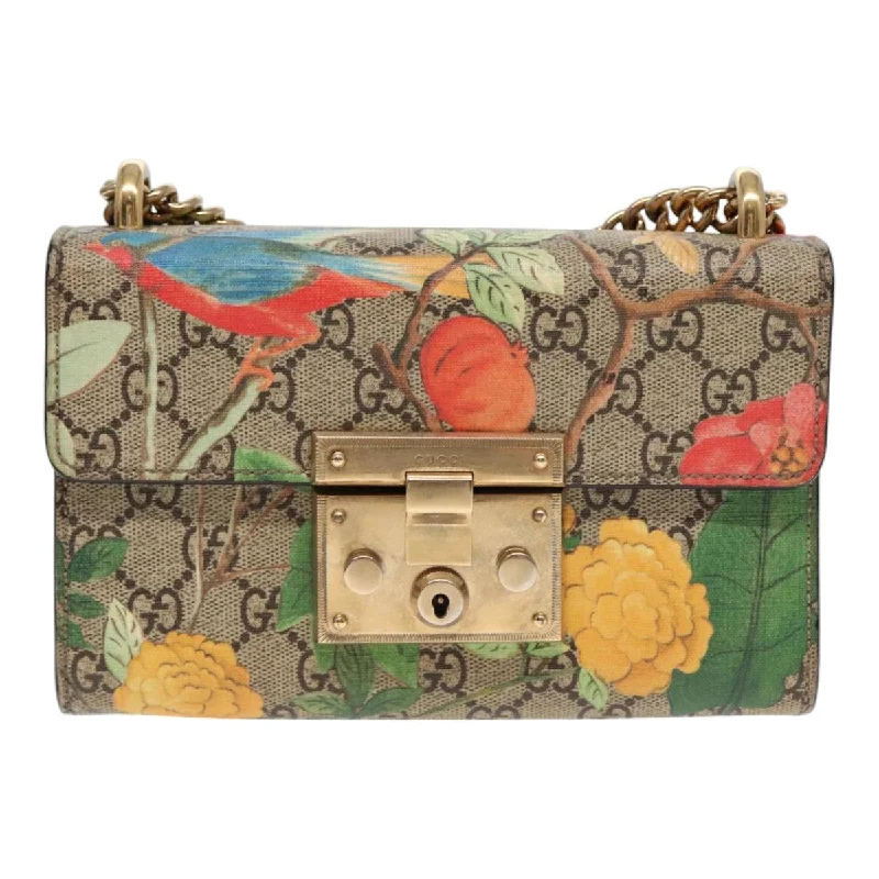 Shoulder Bag with Chain Strap in Silver for a Trendy AppearanceGucci Gg Canvas  Canvas Shoulder Bag (Pre-Owned)