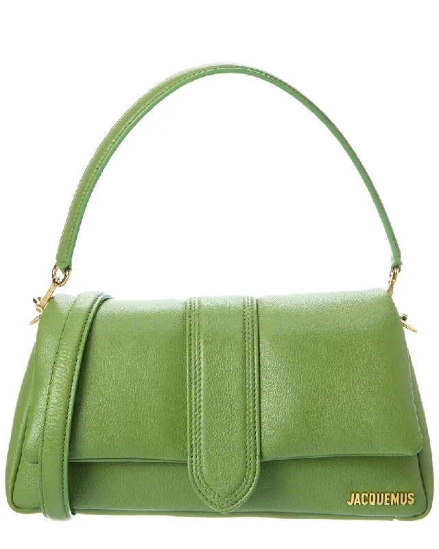 Vegan Leather Shoulder Bag in Gray for Ethical Fashion LoversJacquemus Le Bambinou Leather Shoulder Bag