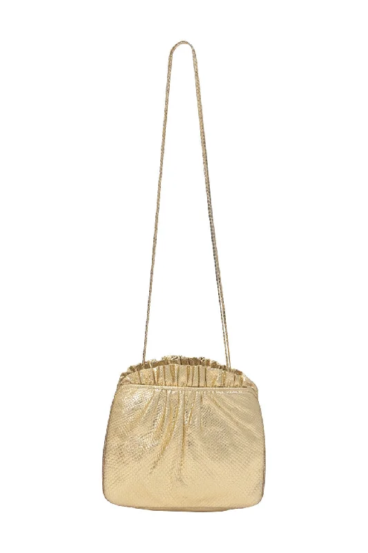 Women's Shoulder Bag with Zippered Pockets in Orange for Safety[WB6269] Judith Leiber | Shoulder Bag