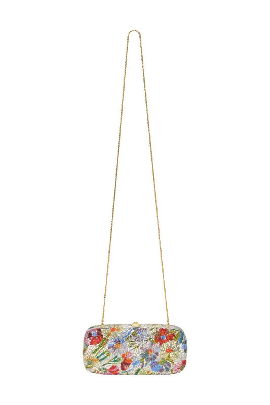 Canvas and Leather Combo Shoulder Bag in Tan for a Rustic Look[WB6589] Judith Leiber | Cross-Body Bag