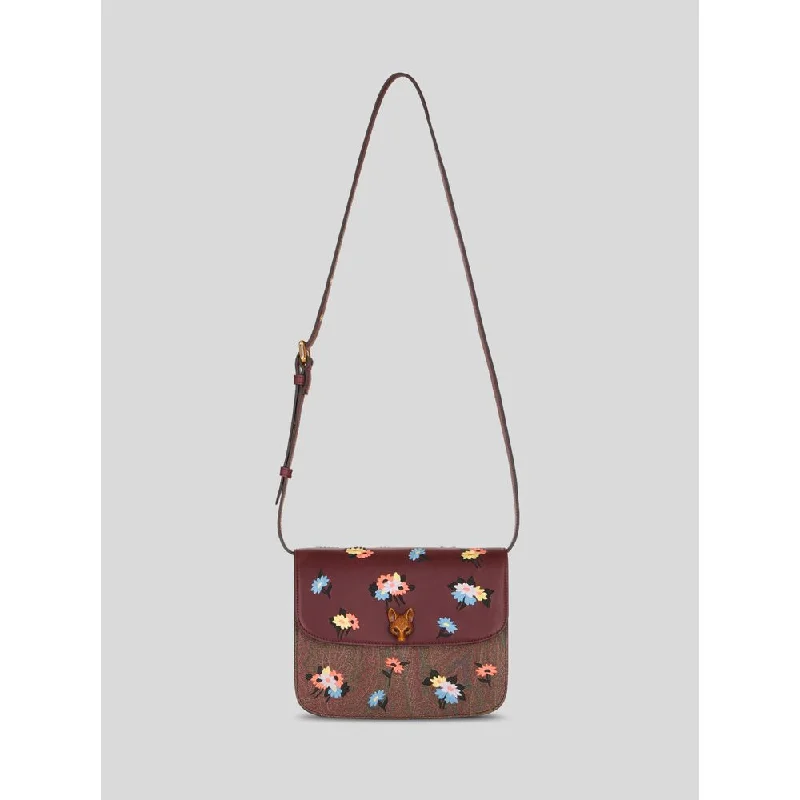 Women's Waterproof Nylon Shoulder Bag in Green for HikingLARGE ETRO ESSENTIAL BAG WITH EMBROIDERY
