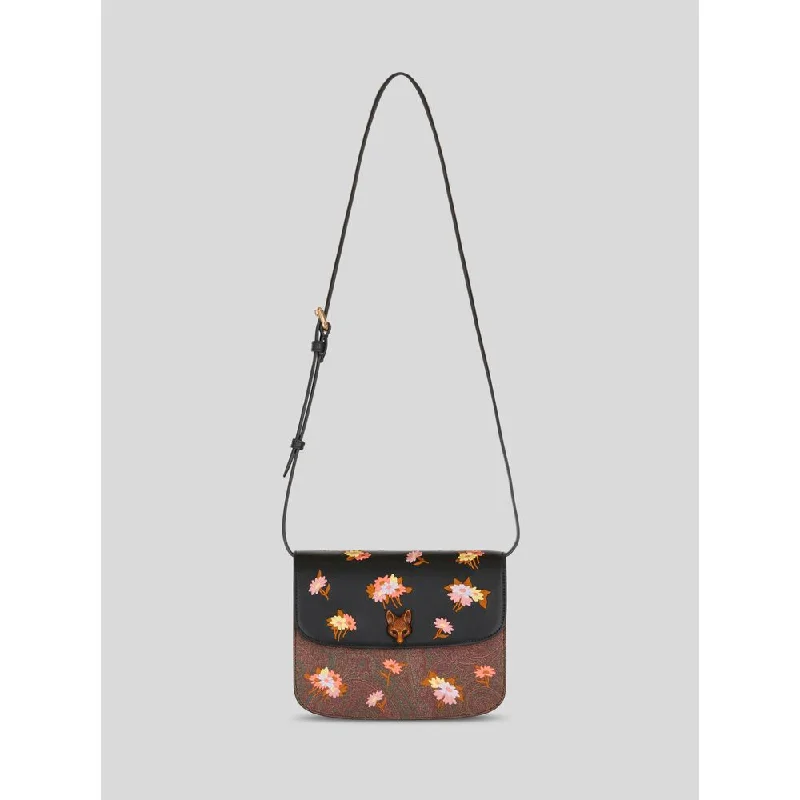 Women's Shoulder Bag with Adjustable Strap in Pink for ComfortLARGE ETRO ESSENTIAL BAG WITH EMBROIDERY