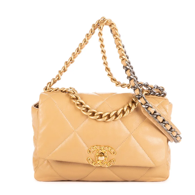 Canvas and Leather Combo Shoulder Bag in Tan for a Rustic LookLe 19