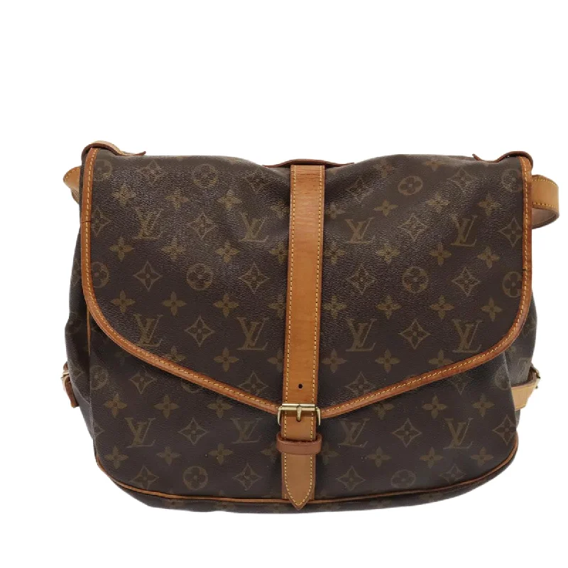 Women's Shoulder Bag with Zippered Pockets in Orange for SafetyLouis Vuitton Saumur 35 Canvas Shoulder Bag (Pre-Owned) Women's Shoulder Bag with Zippered Pockets in Orange for SafetyLouis Vuitton Saumur 35 Canvas Shoulder Bag (Pre-Owned)