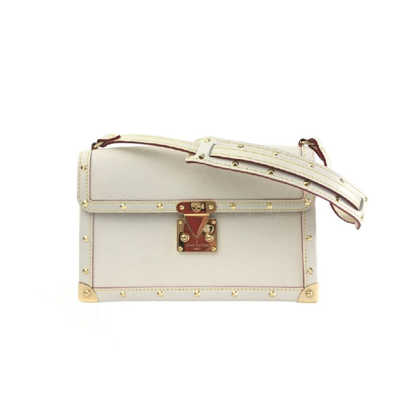 Canvas and Leather Combo Shoulder Bag in Tan for a Rustic LookLouis Vuitton Suhali L'aimable