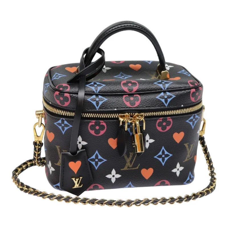Leather Shoulder Bag with Magnetic Closure in Black for Quick AccessLouis Vuitton Vanity  Canvas Shoulder Bag (Pre-Owned)