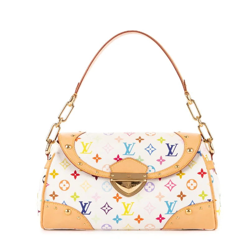Printed Silk Shoulder Bag in Red for a Pop of ColorLtd. Ed. Takashi Murakami Multicolore Beverly MM