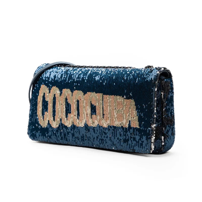 Vegan Leather Shoulder Bag in Gray for Ethical Fashion LoversLtd. Edition Coco Cuba Single Flap Sequins Vegan Leather Shoulder Bag in Gray for Ethical Fashion LoversLtd. Edition Coco Cuba Single Flap Sequins