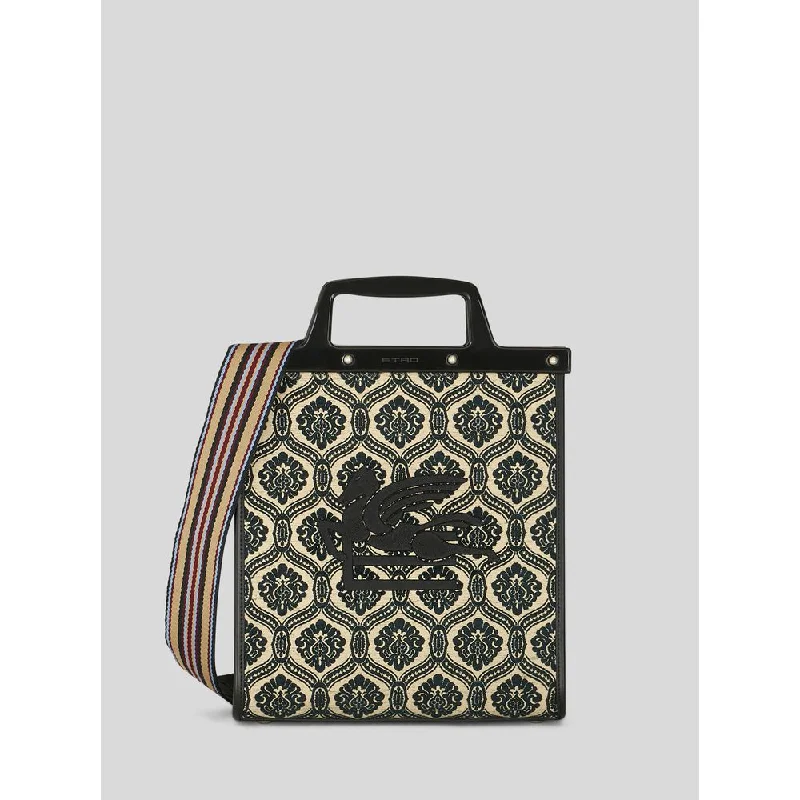 Women's Shoulder Bag with Floral Embroidery in Purple for Spring WalksMEDIUM LOVE TROTTER BAG