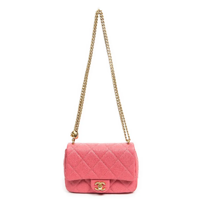 Pvc Shoulder Bag in Clear with Glitter for a Fun and Modern LookMini Sweetheart Crush Flap