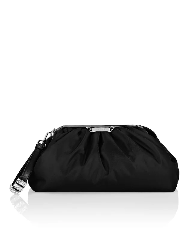 Pvc Shoulder Bag in Clear with Glitter for a Fun and Modern LookNylon Big Pillow bag Iconic Plein Pvc Shoulder Bag in Clear with Glitter for a Fun and Modern LookNylon Big Pillow bag Iconic Plein
