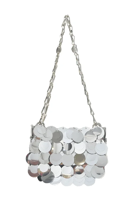 Crossbody Shoulder Bag in Black Leather with Gold Hardware for Night Outs[WB6488] Paco Rabanne | Shoulder Bag
