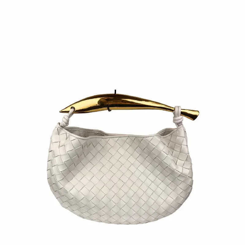 Canvas and Leather Combo Shoulder Bag in Tan for a Rustic LookPre-Loved Classic Sardine Bag In Chalk