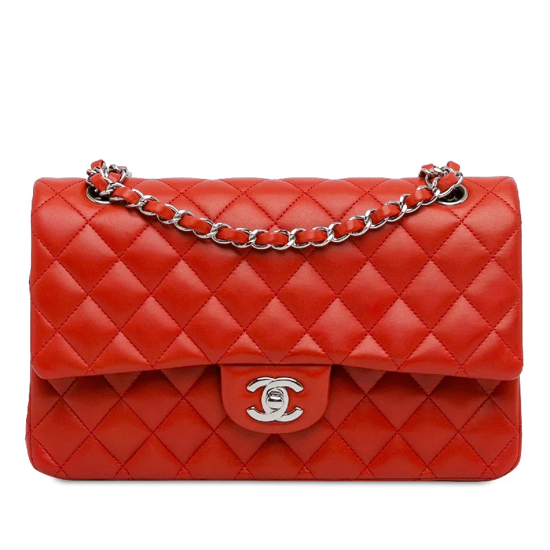 Women's Shoulder Bag with Adjustable Strap in Pink for ComfortRed Chanel Medium Classic Lambskin Double Flap Shoulder Bag
