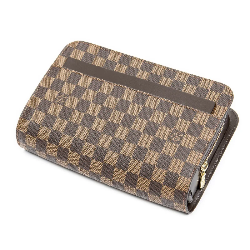Crossbody Shoulder Bag in Black Leather with Gold Hardware for Night OutsSaint Louis Clutch
